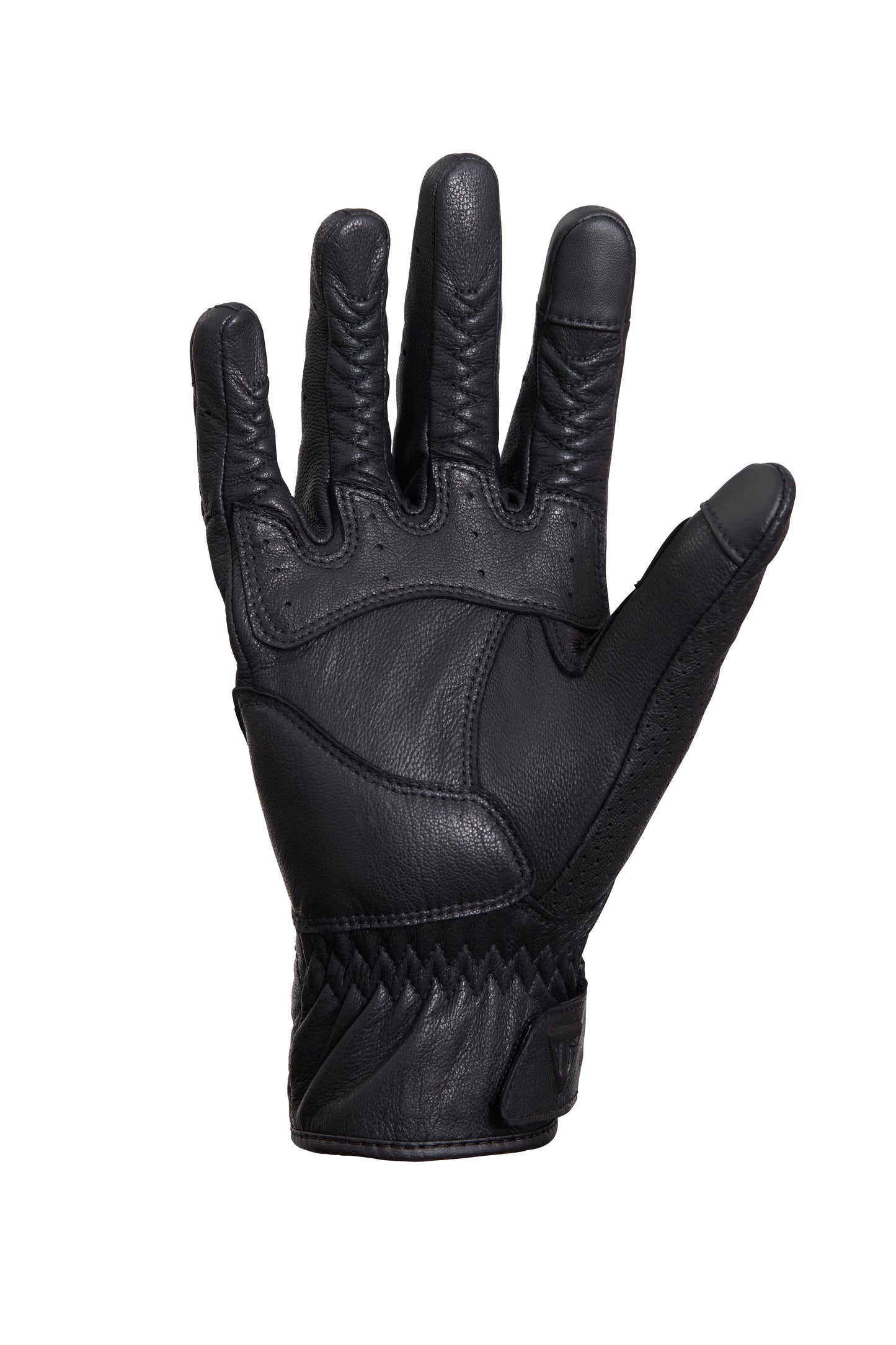 Banner Black Leather Motorcycle Gloves