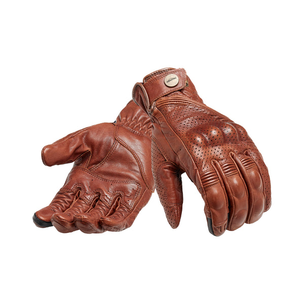 Newton Brown Leather Motorcycle Gloves S (Last Pair)