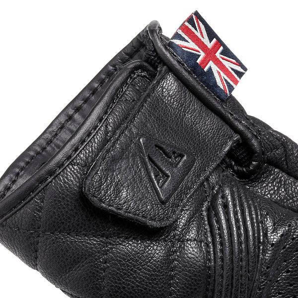 Harleston Black Leather Gloves