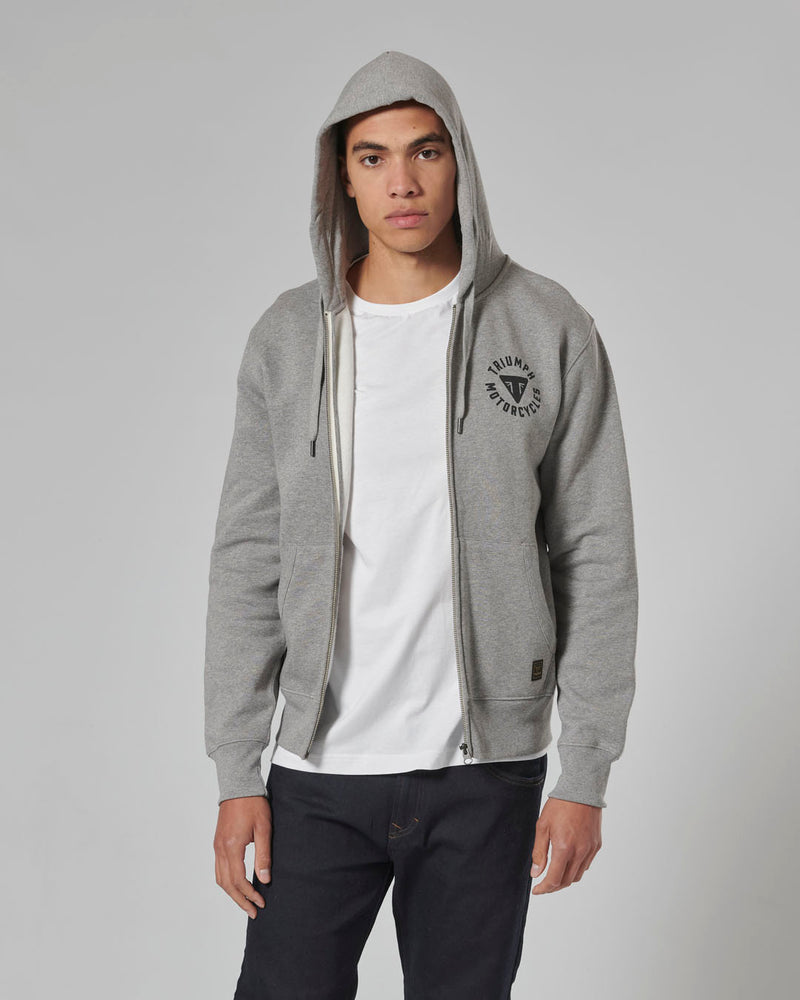 Digby Full-Zip Hoodie in Grey