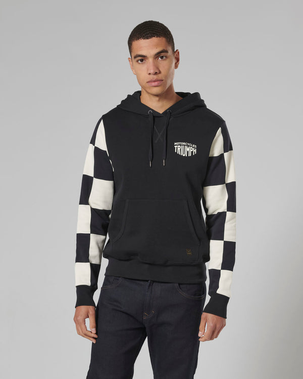 Haytham Checkerboard Hoodie in Black and White - SS23