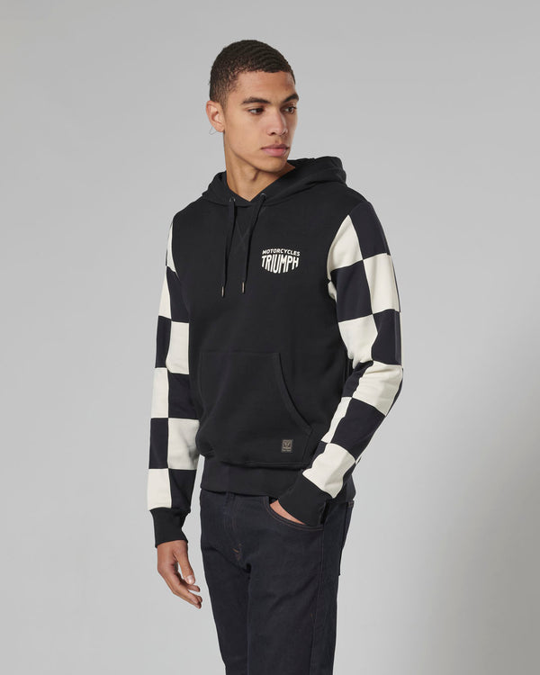 Haytham Checkerboard Hoodie in Black and White - SS23