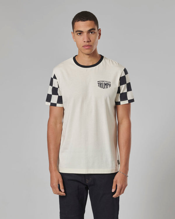 MTSS24116 - SS CHECKERBOARD TEE-L - Genuine Triumph Motorcycle Product