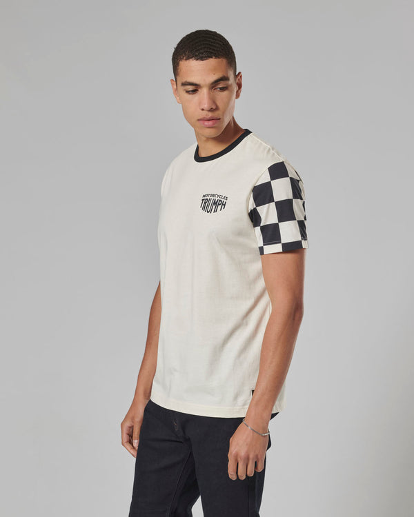 MTSS24116 - SS CHECKERBOARD TEE-L - Genuine Triumph Motorcycle Product