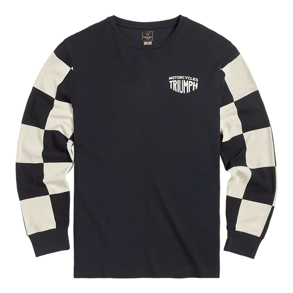 HARKER BLACK/BONE LONG SLEEVE TOP - Triumph Motorcycles – Grange Shop