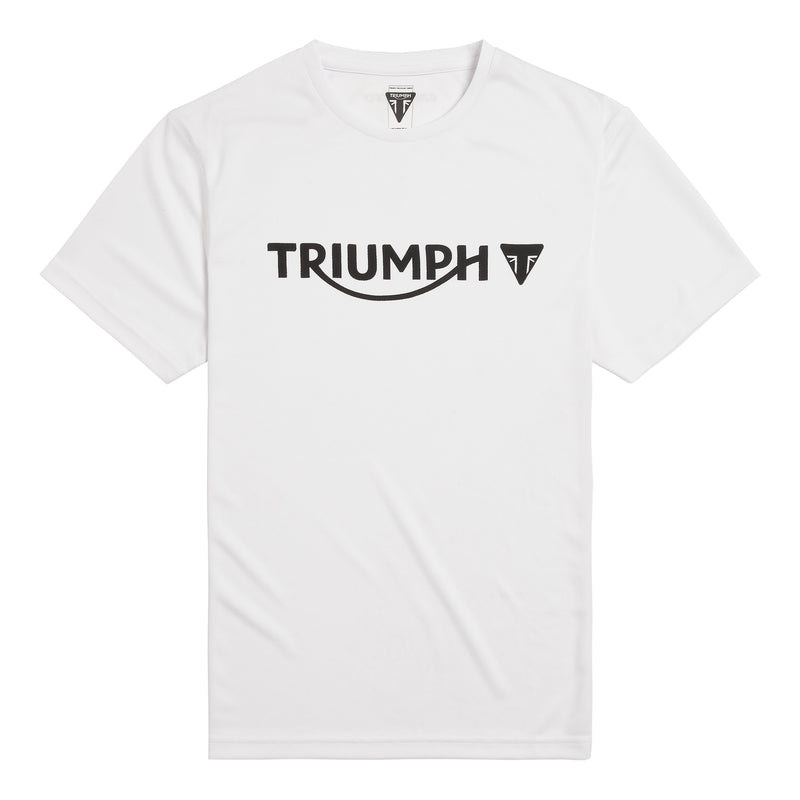 MTSS24100 - RAPID S/SLV TEE WHITE-L - Genuine Triumph Motorcycle Product