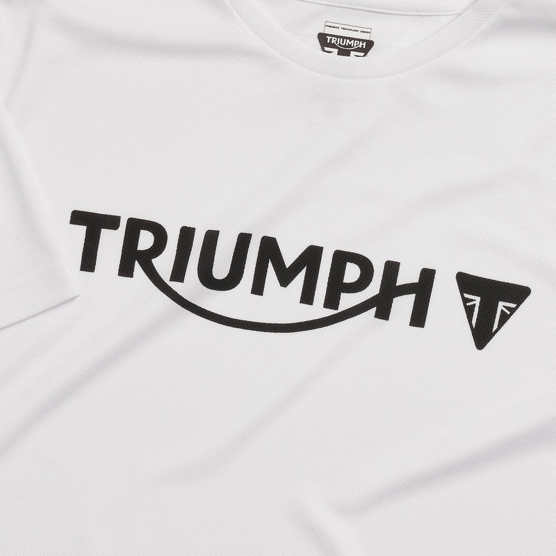 MTSS24100 - RAPID S/SLV TEE WHITE-L - Genuine Triumph Motorcycle Product