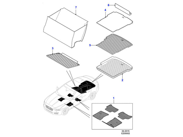 Loadspace Rubber Mat - with Tyre Repair Kit, Pre 20MY